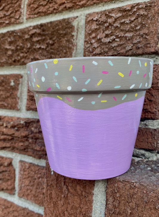 "Donut Give Up" Planter Pot