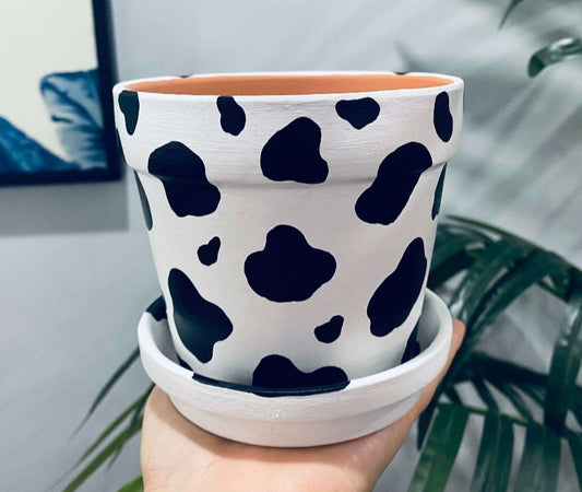 Cow Print Planter Pot