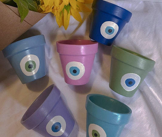 "Protective Charm" Evil Eye Mini Planter