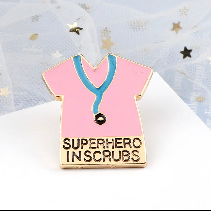 "Superhero in Scrubs" Enamel Pin