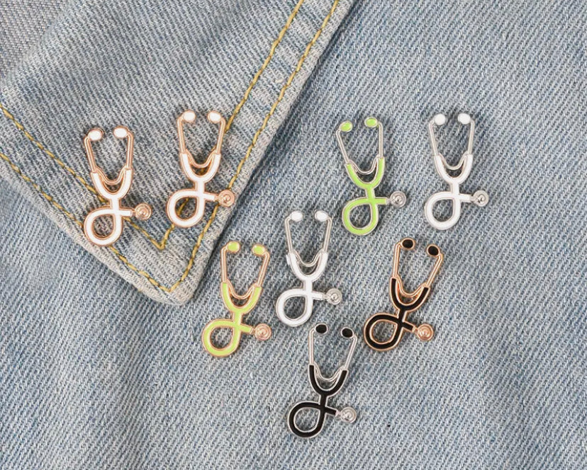 Mini Stethoscope Enamel Pin