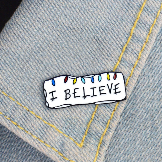 "I Believe" Christmas Enamel Pin