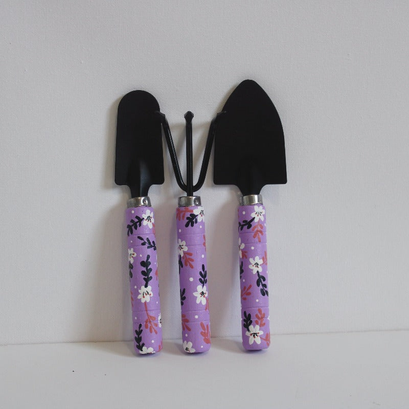 Purple Flowers Garden Trowels | Set of 3