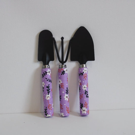 Purple Flowers Garden Trowels | Set of 3