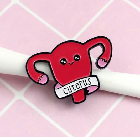 Cute Uterus Enamel Pin