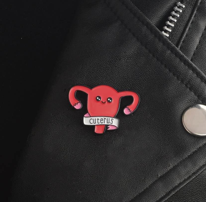 Cute Uterus Enamel Pin