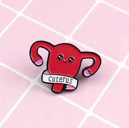 Cute Uterus Enamel Pin