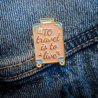 "To Travel is to live" Enamel Pin