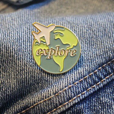 "Explore the world" Enamel Pin