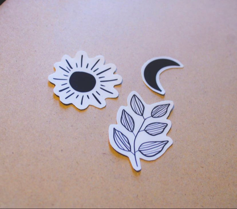 Sun, Moon & Rainbow Sticker Pack