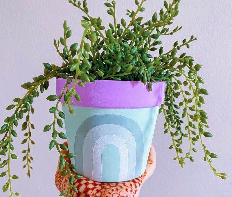 Pastel Rainbow Planter