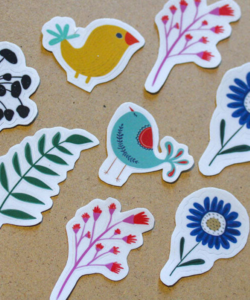 Her Flowers & Leaves Sticker Pack