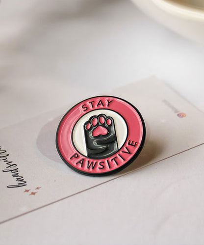 "Stay Pawsitive" Badge