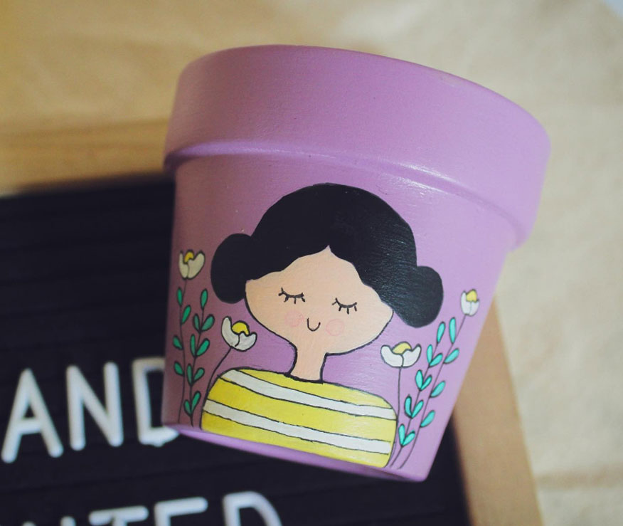 Flower Girl Planter Pot