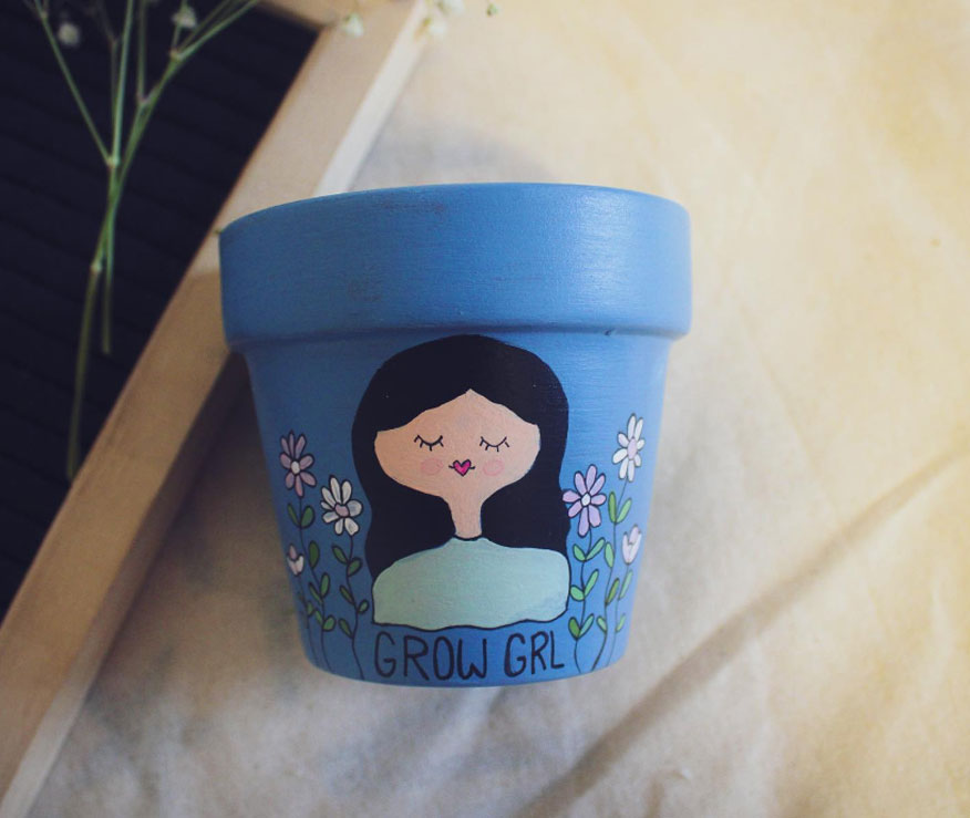 3" Grow Grl Planter Pot